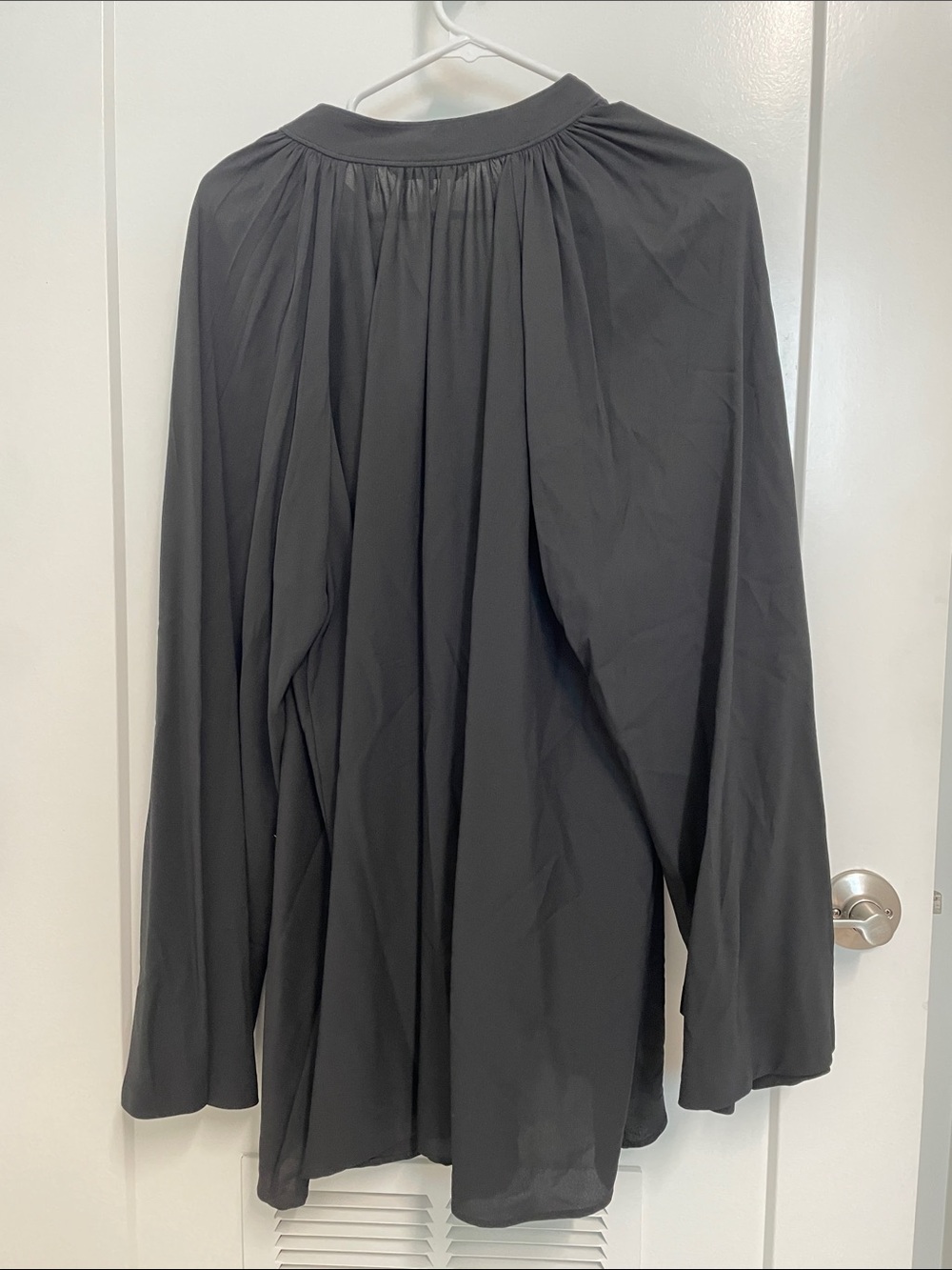Helmut Lang Black Draped Long-Sleeve Blouse - Picture 5 of 5
